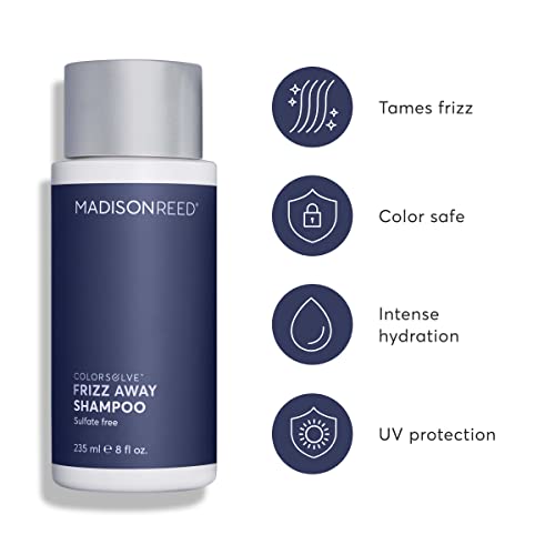 Image of Madison Reed ColorSolve Frizz Away Shampoo - Sulfate-Free Anti-Frizz Shampoo for Curly, Wavy & Coily Color-Treated Hair, Controls Humidity & Smooths Frizz, 8 Fl Oz