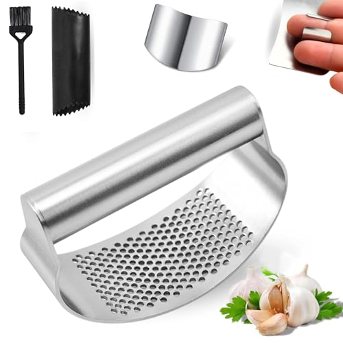 Prensa de Ajo Acero Inoxidable con Accesorios