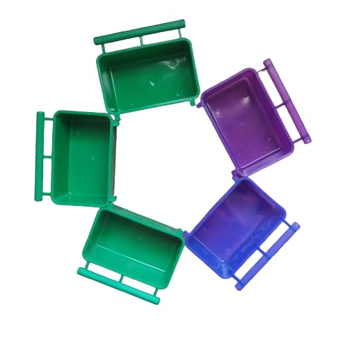 VSV Bird Cage Plastic Food Feeder Rectangular Bowl(Cup) for Cockatiel, Love Birds, Finches, Pigeon, Conure, Java. (Food Feeding Cup, 350ML, Pack of 5) (Multicolor) (B0CFHSSLMH) Amazon Price History, Amazon Price Tracker