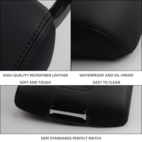 Dasbecan Armrest Center Console Cover Lid Kit (Full Central Floor) Compatible with 2014-2018 Chevy Silverado & GMC Sierra 1500 2500 3500 2015-2020 Tahoe Yukon Suburban Replaces 0227083AA 22861304 - Thumbnail 4