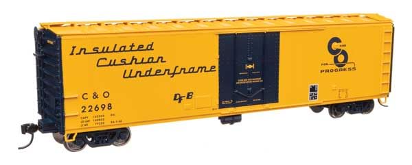 Walthers Mainline 910-2853 HO Scale 50' PC&F Insulated Boxcar - Ready to Run - Chesapeake & Ohio #22698