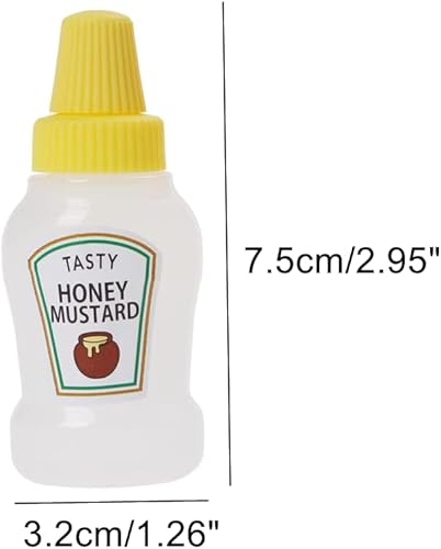 Miniatura 2 de IUAQDP 6 botellas de salsa de tomate, contenedor portátil de almacenamiento de salsa de tomate para lonchera, dispensador transparente de