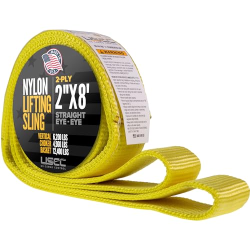 Sangle de levage textile nylon 2 plis 2,4 m pour grue et manutention de charge lourde