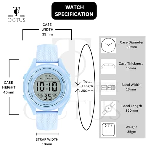 Image of ON TIME OCTUS Digital Unisex Multi-Functional Waterproof Sports Watches for Boys and Girls Above 5 Years-DIGI-027