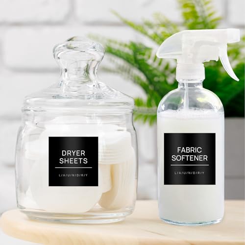 HVSWLY Laundry Labels for Jars,14 PCS Minimalist Laundry Room Sticker Labels,Removable Waterproof Labels for Laundry Containers,Home Storage Organization(Black) - Image 6