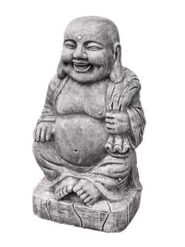 stoneandstyle Buddha stehend XL, 50 cm Höhe, 28 kg, frostfest