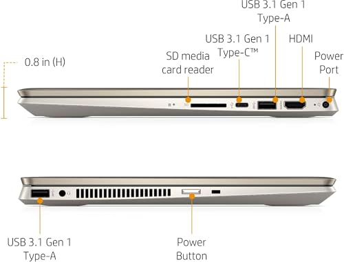 Image of hp Pavilion x360-14 inch inch Touch - Core i5-10210U - 8GB - 256GB SSD + 16GB Optane - Gold