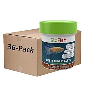 GloFish Betta Mini Pellets, 36.72 Ounce, Tropical Fish Food (1 CASE of 36 Units of 1.02 Ounce Product)