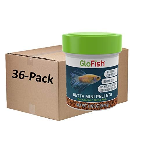 GloFish Betta Mini Pellets, 36.72 Ounce, Tropical Fish Food (1 CASE of 36 Units of 1.02 Ounce Product)