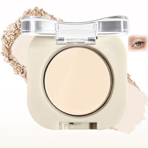 Single Matte Eyeshadow, Ivory Matte, Highly Pigmented Smooth Powder, Buildable & Blendable Texture, Waterproof Long-Lasting Finish, Natural Eye Makeup, Portable Compact