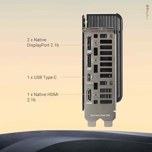 ProArt GeForce RTX 5080 OC Edition - Scheda grafica (PCIe 5.0, 16 GB GDDR7, USB Type-C, HDMI/DP 2.1, 2.5 slot, ventole Axial-tech, camera vapore, pad termico GPU a cambiamento di fase) - Scheda video - Immagine 6