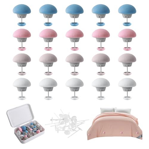 RAFIYU 20PCS Attaches de Couette, Clips de Housse de Couette, Clips de Fixation pour Fixer la Couette, Pince Couette pour Organiser Les Draps, Rideaux,...