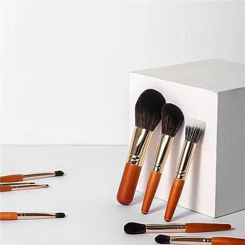 MADALIAN Set Of 9 Cosmetic Brushes Portable Travel Mini Makeup Brushes Super Soft Loose Powder Brushes Makeup Tools - Image 5