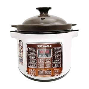 TIANJI DGD40-40LD Electric Stew Pot, 4L Full-automatic Slow Cooker, Ceramic Inner Pot, 120V, 600W,3~6 people