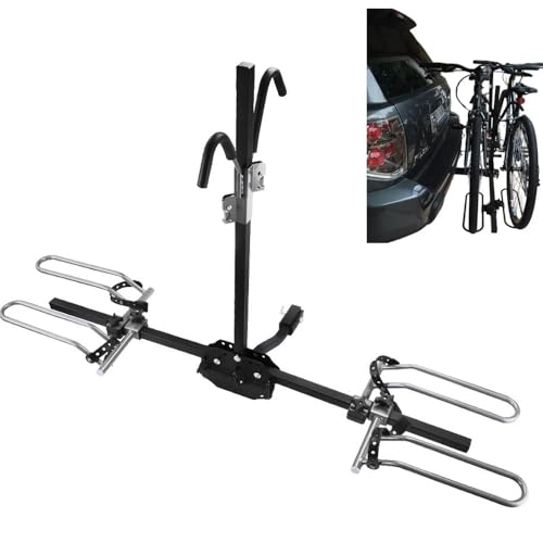 Good Homie Portapacchi per Gancio di Traino Stile Piattaforma per 2 Biciclette, capacità 80 LBS, Portapacchi per Portabici per Gancio di Traino da 1-1/4 E 2, per Camion SUV per Auto