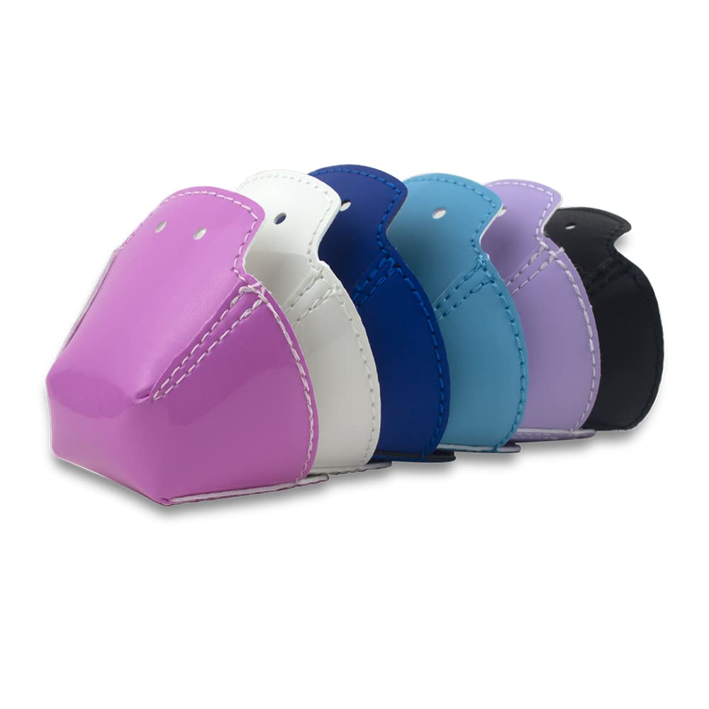 Capetos 4 Pieces PU Leather Toe Cap Guards Protectors for Roller Derby Figure Skates (Black)