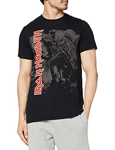 Iron Maiden Hi Contrast Trooper - T-Shirt - Manches Courtes - Homme - Noir - Medium (Taille Fabricant: Medium)