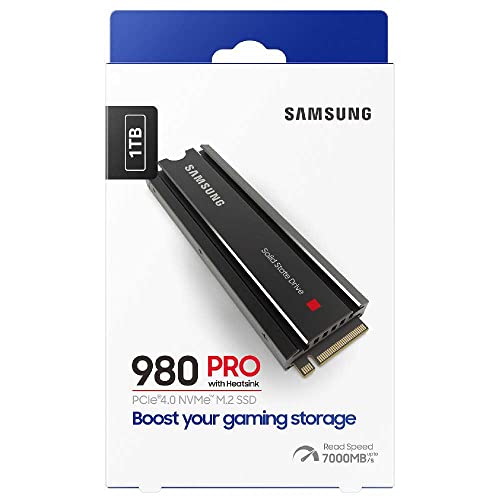 980 PRO SSD with Heatsink 1TB PCIe Gen 4 NVMe M.2 Internal Solid State Hard Drive, Heat Control, Max Speed, PS5 Compatible, MZ-V8P1T0CW - Hdd - Immagine 7