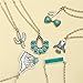 QLYOVWE Handmade Turquoise Western Necklace Earring Set for Women Girls Boho Oval Flower Cross Earrings Bohemian Vintage Statement Pendant Necklace Western Cowgirl Turquoise Jewelry (Cherry)