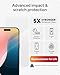 ZAGG Glass Elite Screen Protector for iPhone 16 Pro - 5X Stronger, Reinforced Edges, Ultra-Strong Tempered Glass, Scratch Resistant, Anti-Smudge, Easy Installation, InvisibleShield, Eco-Friendly
