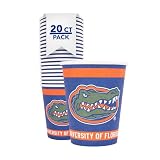 Desert Cactus University of Florida Paper Cups UF Gators 20 Count 9 Ounce Cold Beverage for Tailgates...