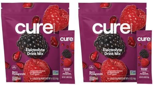 Image of Cure Hydration - Electrolyte Drink Powder Berry Pomegranate 28 Packets