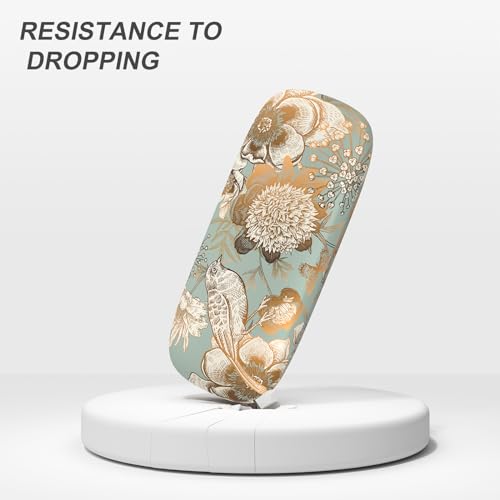 Image of Eyeglasses Case, Portable Hard Shell Protective Case for Glasses, Eyeglass Holder Box for Women with Cleaning Cloth