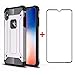 Produktbild Daackzer Hülle Kompatibel mit iPhone XS Max Handyhülle 360 Grad Komplett Schutz Stoßfest Case Tough Armor Bumper Schlagfest Doppelte Schutzhülle + Panzerglas Schutzfolie (Silber)