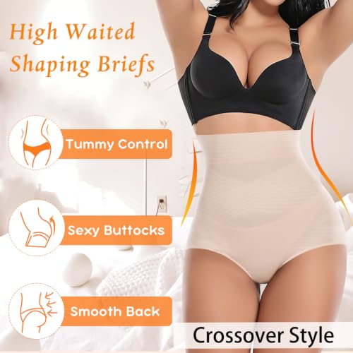 Image of Werena Tummy Control Shapewear Panties for Women High Waisted Body Shaper Slimming Shapewear Underwear Girdle Panty