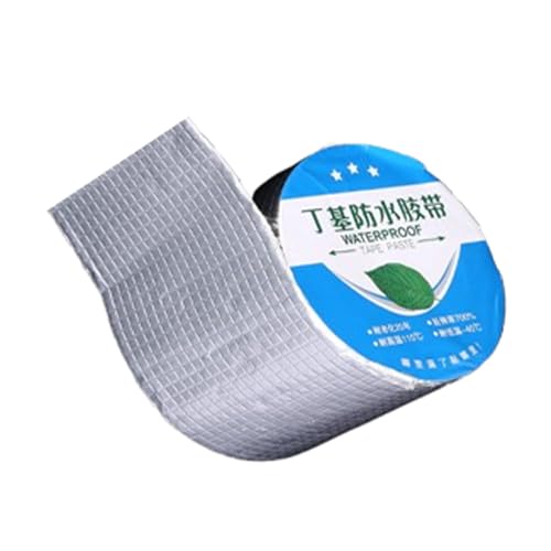 LuminescentDream Cinta Impermeable Aluminio Cinta Butilica Cinta de Butilo Impermeable Autoadhesiva Cinta de Sellado reparadora Multiusos,Reparar Goteras y Grietas Superficiales en el Techo