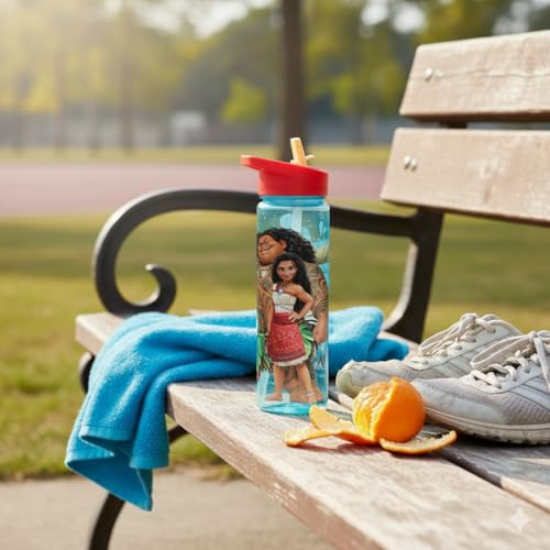Image of Gluman Water Bottle for Kids | Disney Moana Ninos 700 ml Sipper Bottle with Flip-Top Closure | Kids Sipper School Water Bottle | Picnic Bottle | Food Grade | School Bottle for Boys | Leakproof