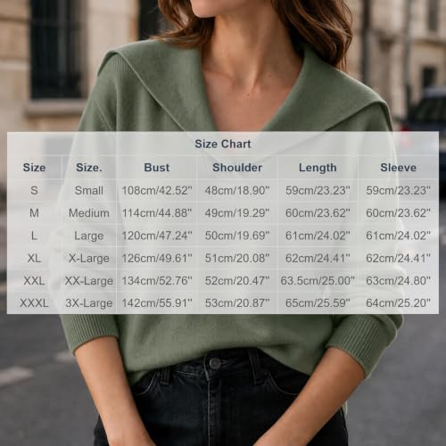 Sweaters for Women Collared Knit Pullover Relaxed Fit Fall Winter Tops - image 5