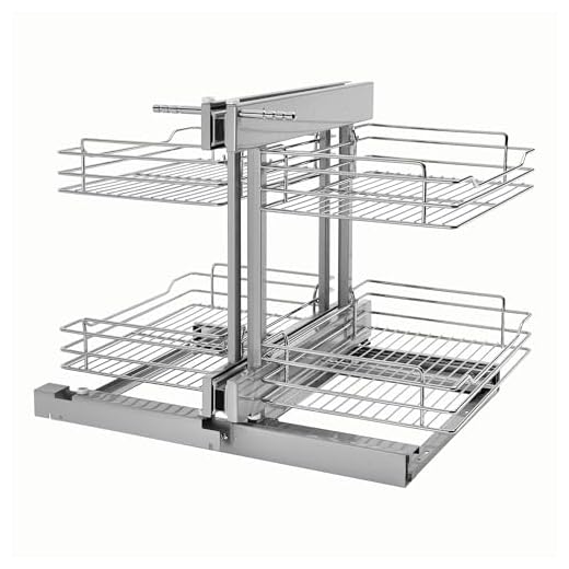 25+ Creative Corner Kitchen Pantry Ideas You’ll Love 2 Rev-A-Shelf Dual Tier Pullout Shelf Storage Organizer for Blind Corner Kitchen or Bathroom Cabinets,15", 4 Shelves, Silver, 5PSP-15-CR