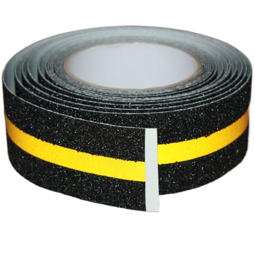 Image of Anti Slip Tape 2 Inch Wide, Waterproof Grip Adhesive Tape, Heavy Duty High Traction Friction for Indoor /Outdoor Steps (33 Ft /Black-Reflective).
