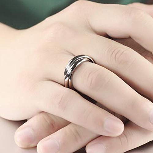 Jude Jewelers Stainless Steel Three-in-One Braided Interlocking Infinity Wedding Band Promise Anniversary Ring4