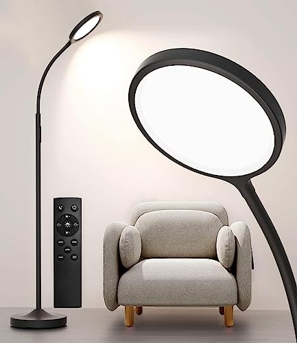 Keepsmile Floor Lamp,Super Bright Dimmable LED Lamps for Living Room Custom Color Temperature Standing Lamp with Remote Push Button