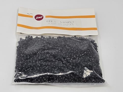 Generic 3mm Paste-On Black Tiny Half Round Plastic Eyes or Noses for Craft Amigurumi Dolls (Bulk Pack of 5,000), HRE-3-Bulk