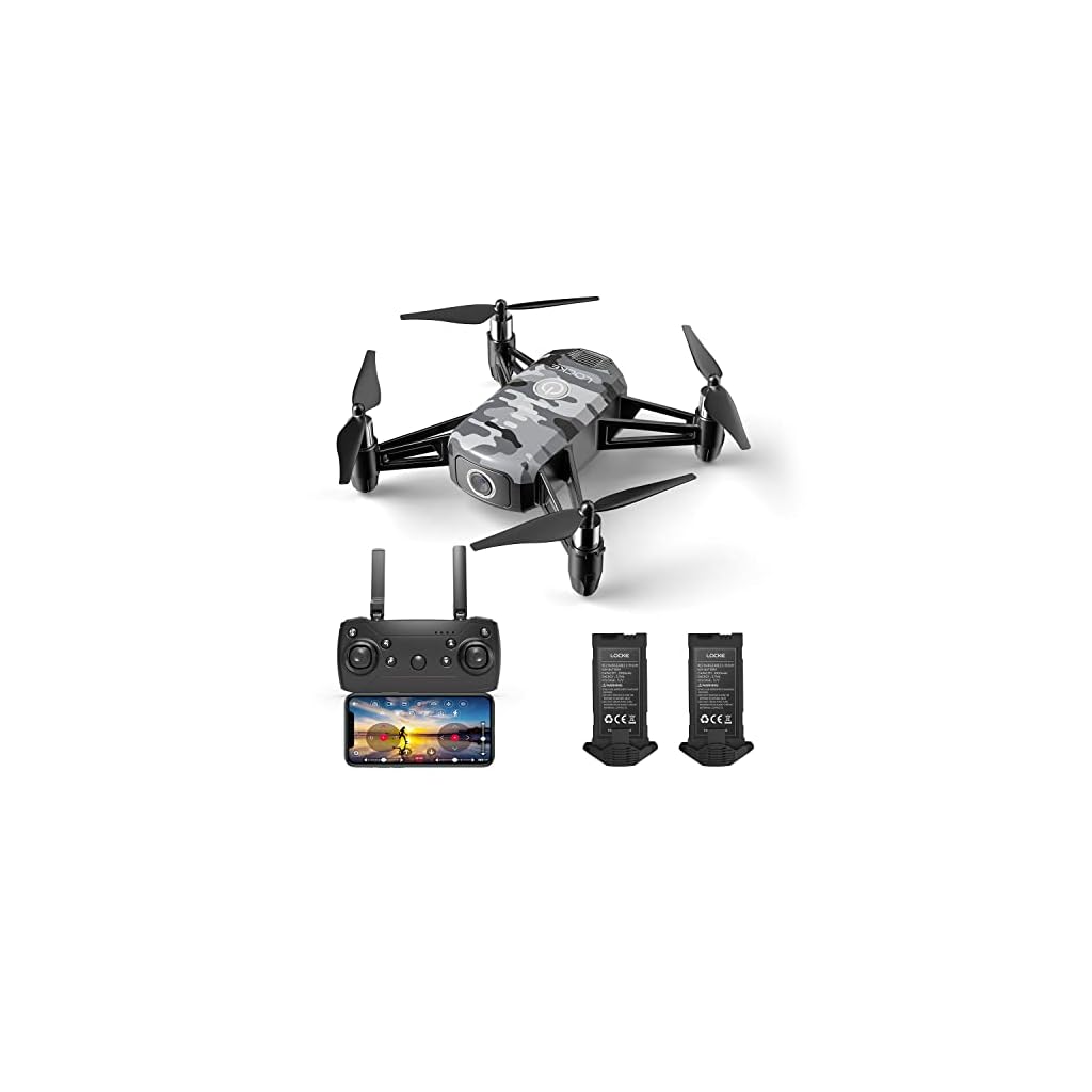 HR-Drone-For-Kids-With-1080p-HD-FPV-CameraMini-Quadcopter-For-Beginners-With-Altitude-HoldOne-Key-StartLandDraw-Path2-Modular-BatteriesRemote-Control-Toys-Gifts-for-Boys-Girls