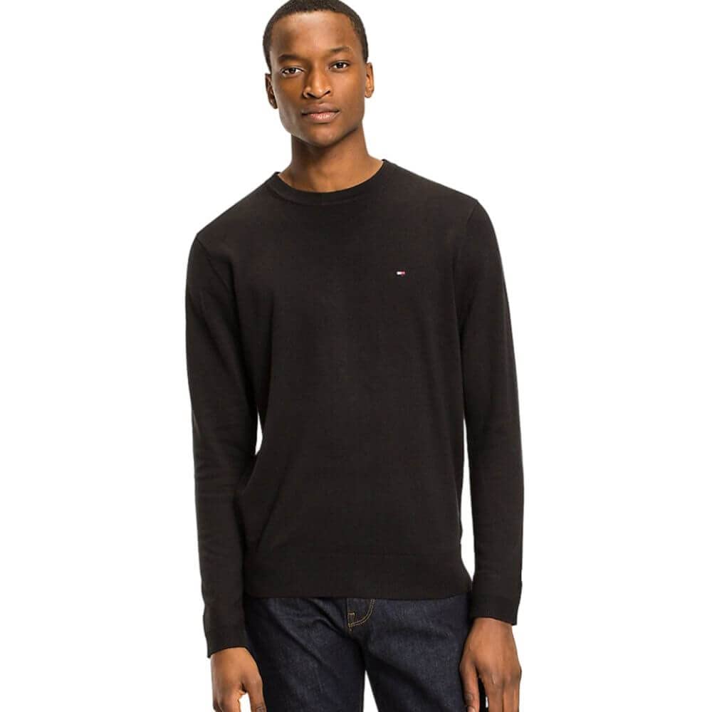 Tommy Hilfiger Langarm Pullover Rundhals Strick Nachtblau