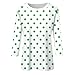 3/4 Length Sleeve Womens Tops Tunics Dressy Casual Blouses Work Crewneck Pullover Summer and Fall Fashion Shirts