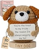 Dog Mom Gifts for Women - Tiny Dog Crochet with 30 Cute Signs for Furr Mama | Funny Birthday Gift for Pet Lovers | Funny Present for Birthday, Mothers Day, New Puppy | Cute Positive Crochet Animal