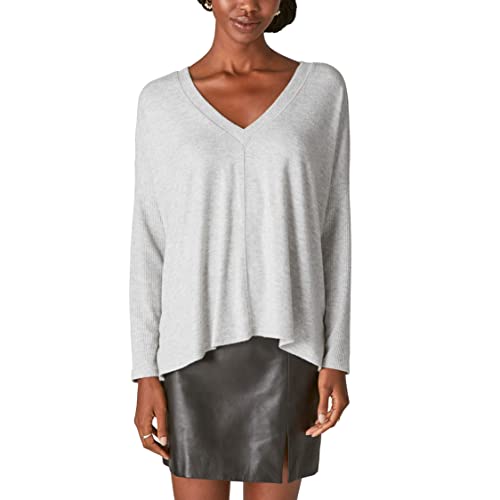Lucky Brand Women's Cloud Jersey Deep V Ruched Top