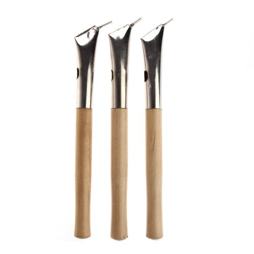 Ecoolbuy Pack of 3 Stainless Steel Pottery Clay Sculpture Wax Printing Batik Knives Pens