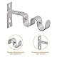 MOROBOR Gardinenstangenhalterung, doppelte Gardinenstangenhalterung, Wandhalterung, strapazierfähig, verstellbare Gardinenstangenhalter, Hardware für Fenster, Schlafzimmer, 3 Stück (Silber)