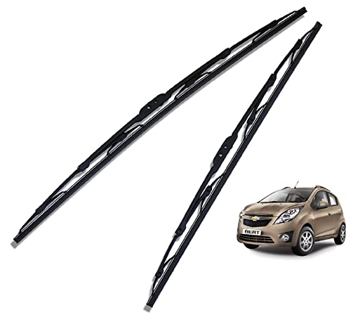 Image of Euro Care Metal Type Wiper Blade Compatibility with Chevrolet Beat Windshield Car Wiper Blade Size D-22,P-16