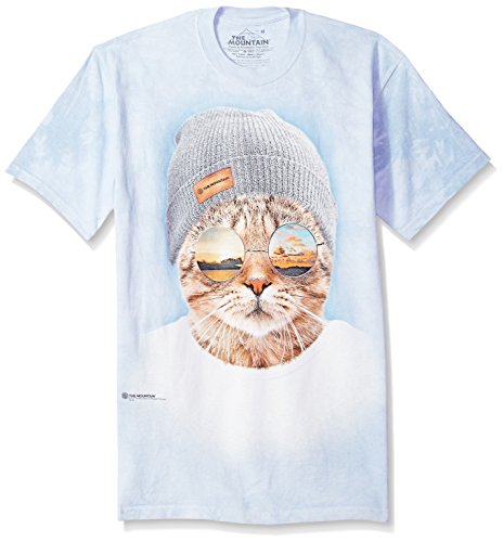 The Mountain Cool Chat Hipster Adulte XL Unisexe Bleu T Shirt