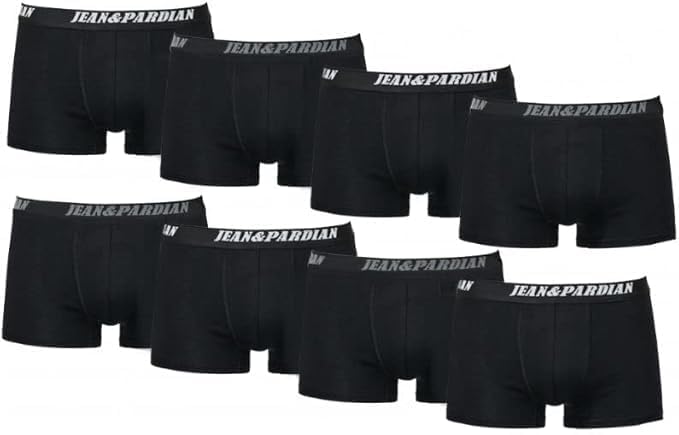 Jean&Pardian Retro Boxershorts 8er & 12er Pack - Bequeme & atmungsaktive Unterwäsche für Herren aus 95% Baumwolle | für jeden Anlass