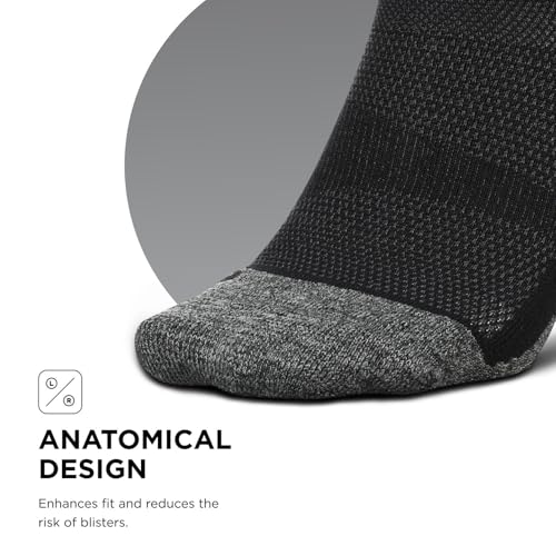 Image of Feetures Elite Light Cushion Mini Crew Sock - Sport Sock with Targeted Compression
