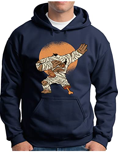 Sweat a capuche Homme The Dab Meme Mummy Egypte OM3 bleu marine S
