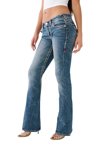 True Religion Women's Misses Joey Low Rise Flare Jean3